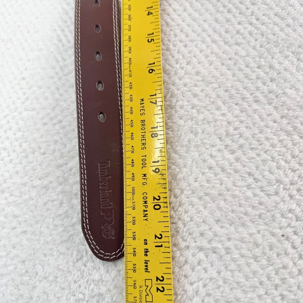 Timberland PRO Mens Brown Full Grain Leather Work Belt Size 50 Double Stitched